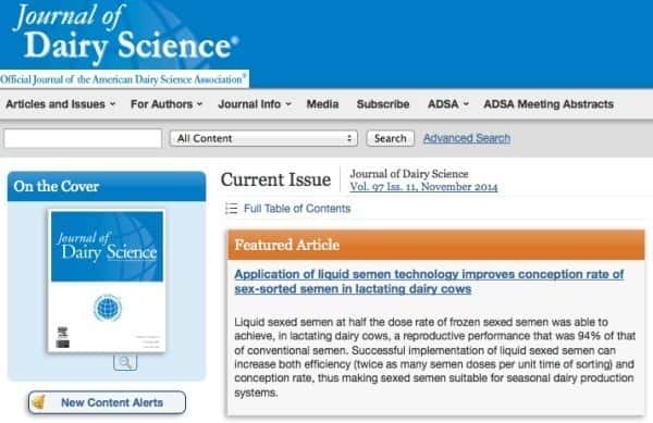 Beispiel: Journal of Dairy Science